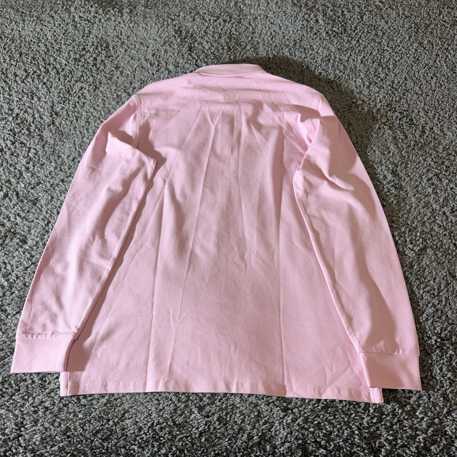 Houlderness & Bourne Polo Shirt Mens M Burton Scotch Pink Pique Button Down