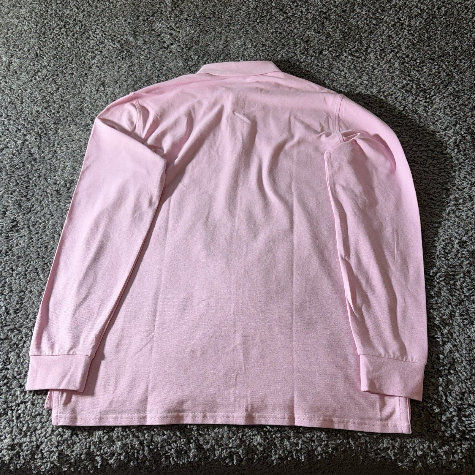 Houlderness & Bourne Polo Shirt Mens L Burton Scotch Pink Pique Button Down