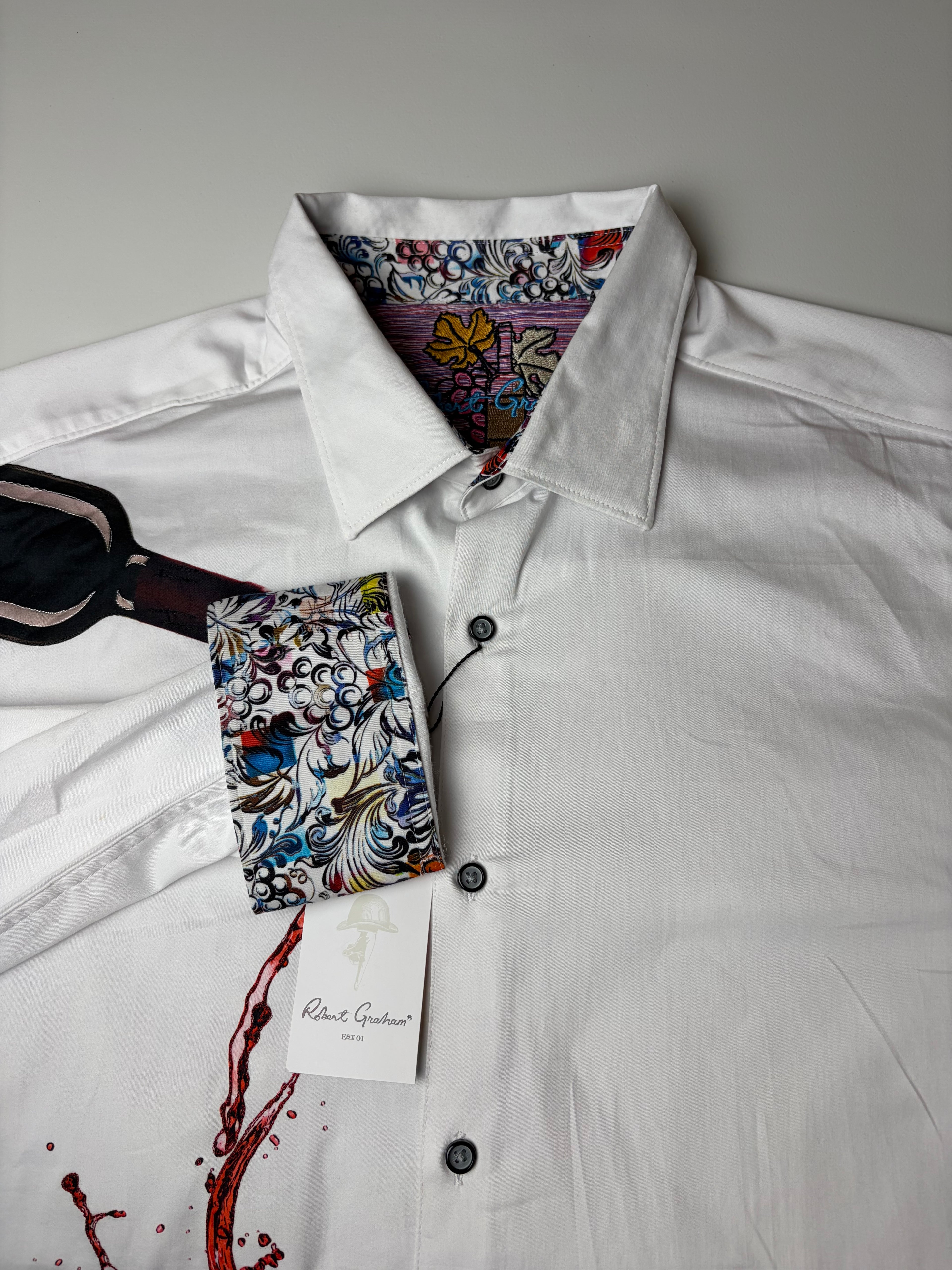 Robert Graham Shirt Mens Pinot Noir 2 Flip-Cuff