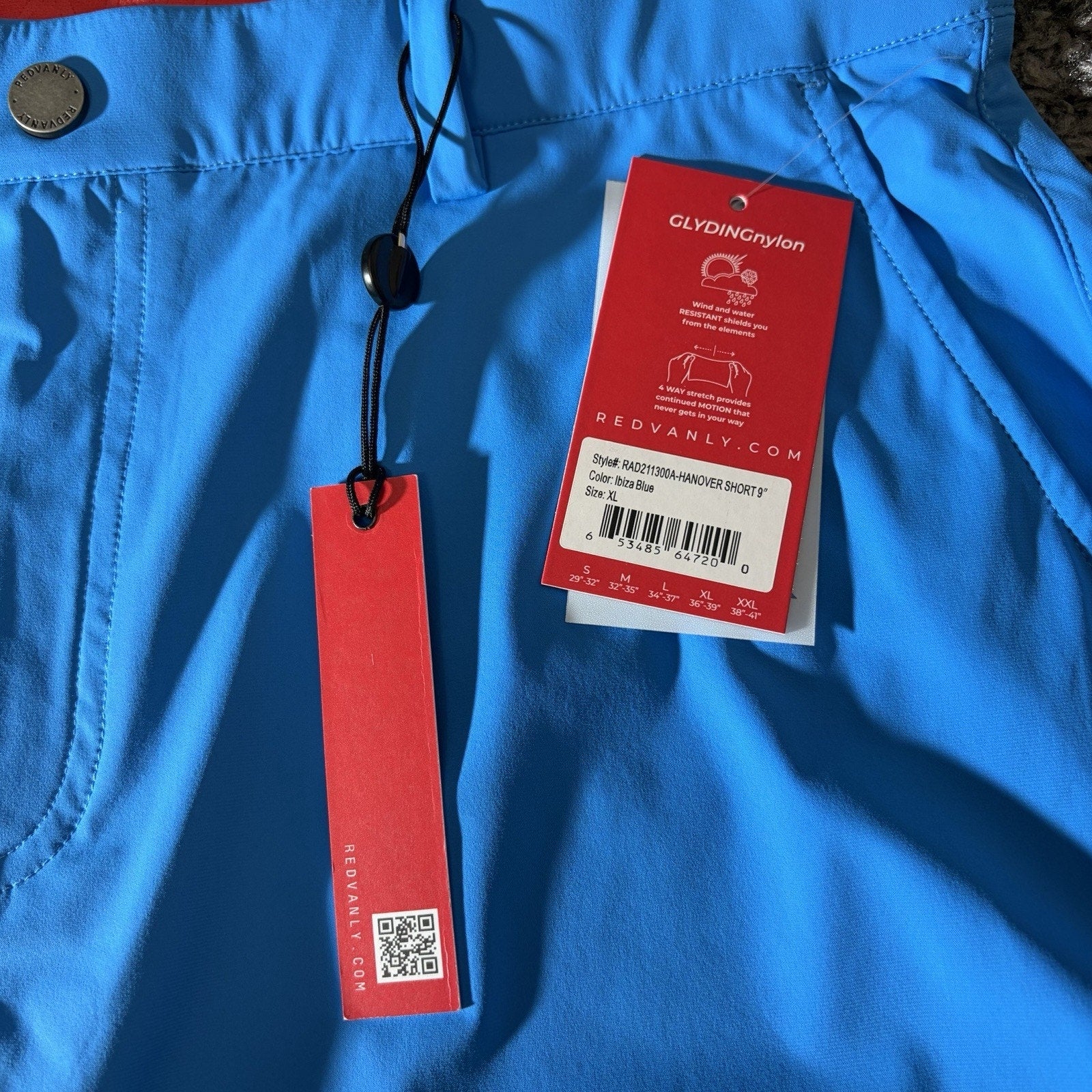 Redvanly Shorts Mens XL Hanover Ibiza Golf Pullon Performance Stretch Active