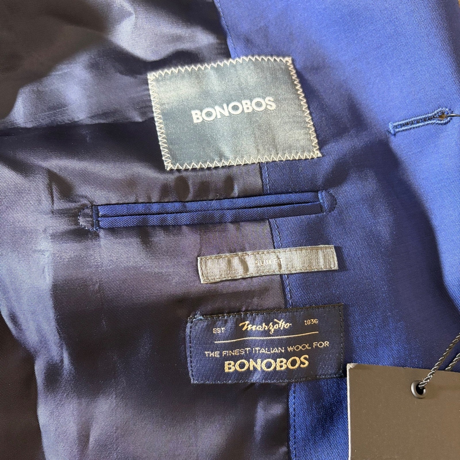 Bonobos Suit Jacket Mens 38R Premium Italian Impeccable Marzotto Blazer Sport
