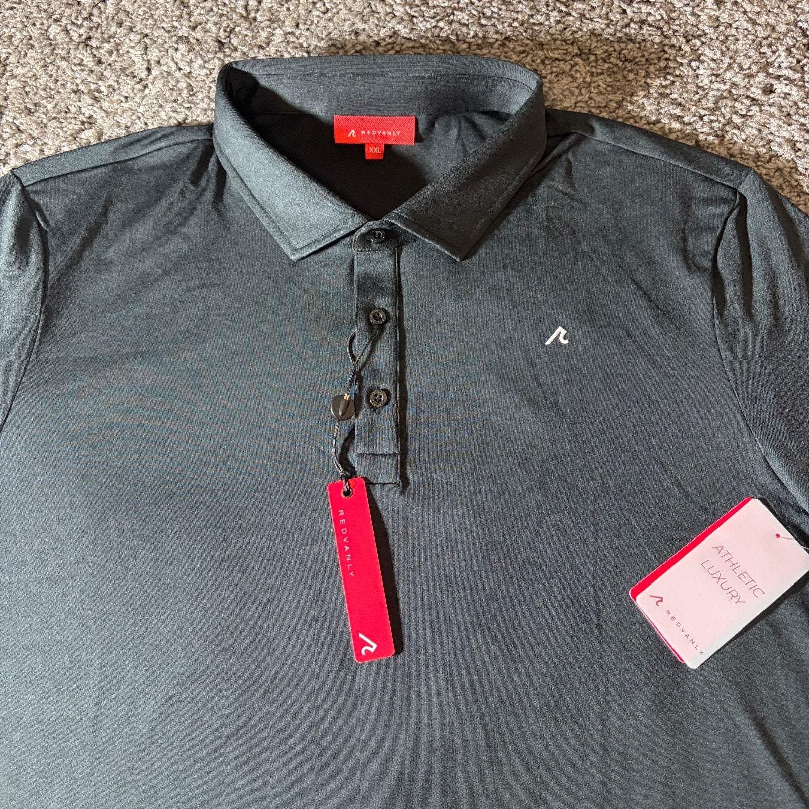 Redvanly Polo Shirt Mens 2XL Alpine Tuxedo Stretch Golf Performance Office