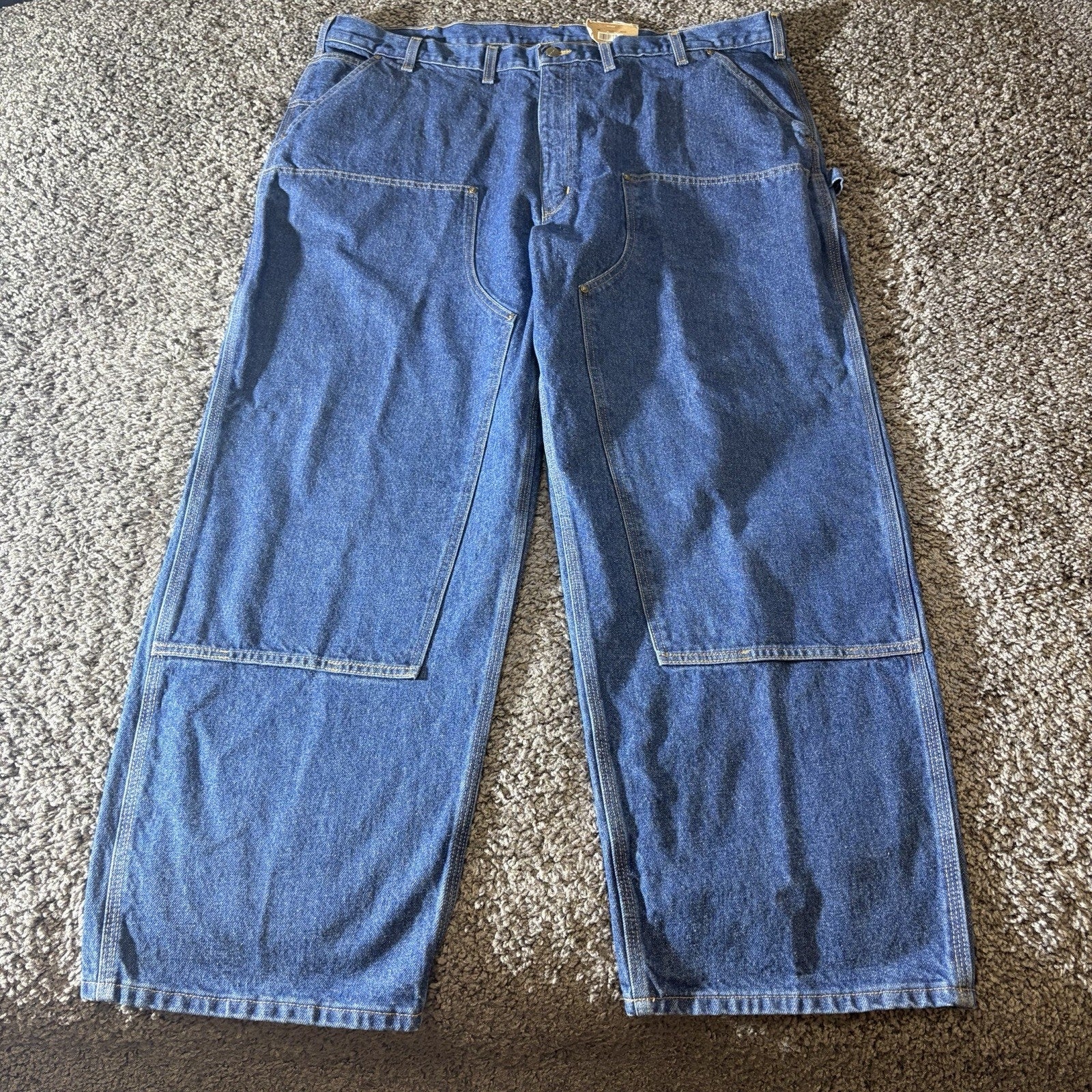 Carhartt Jeans Mens 46X32 B73 DST Double Knee Dungaree Workwear Performance