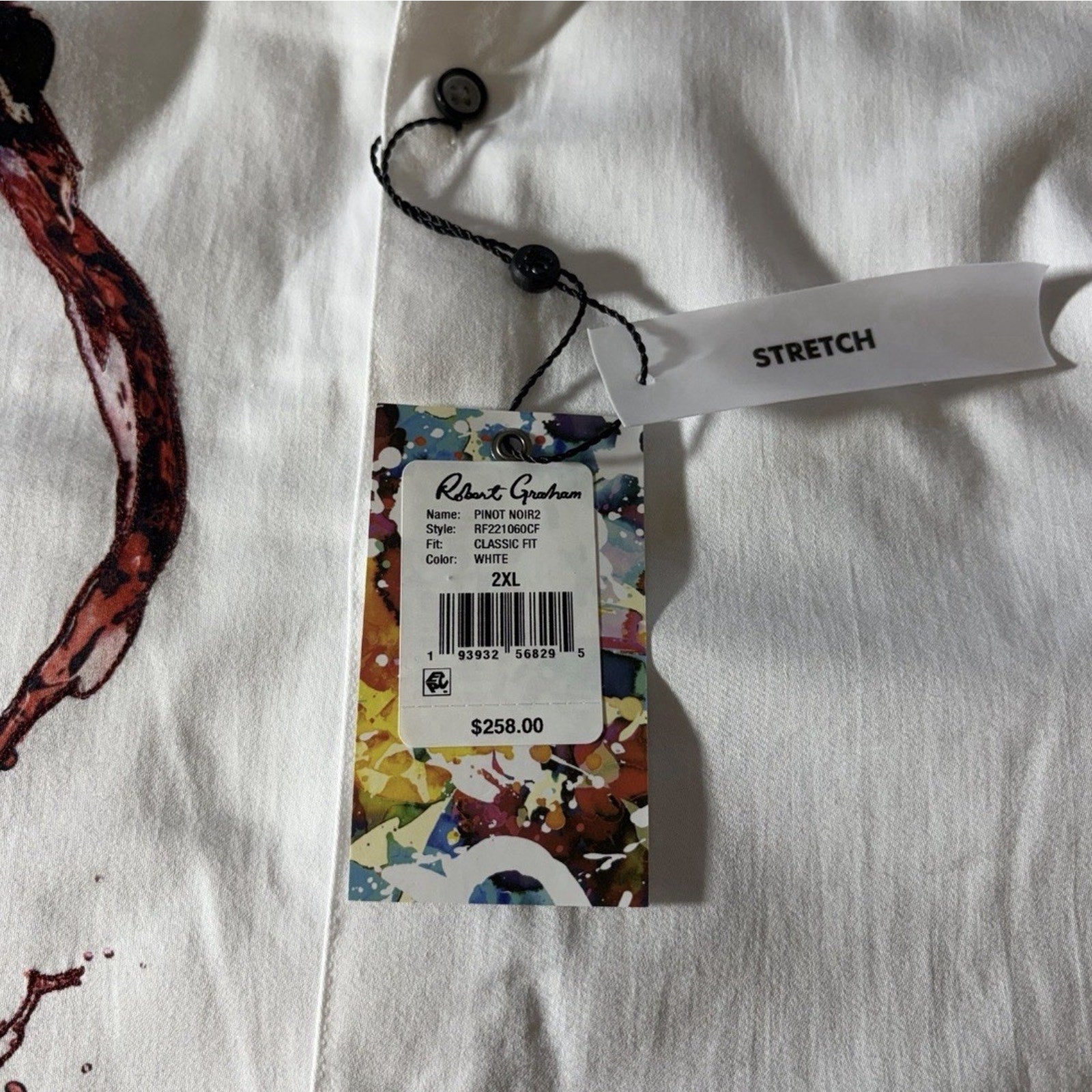 Robert Graham Shirt Mens 2XL Pinot Noir 2 Flip-Cuff