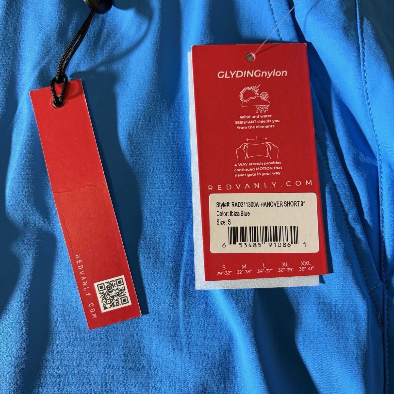 Redvanly Shorts Mens S Hanover Ibiza Golf Pullon Performance Stretch Active