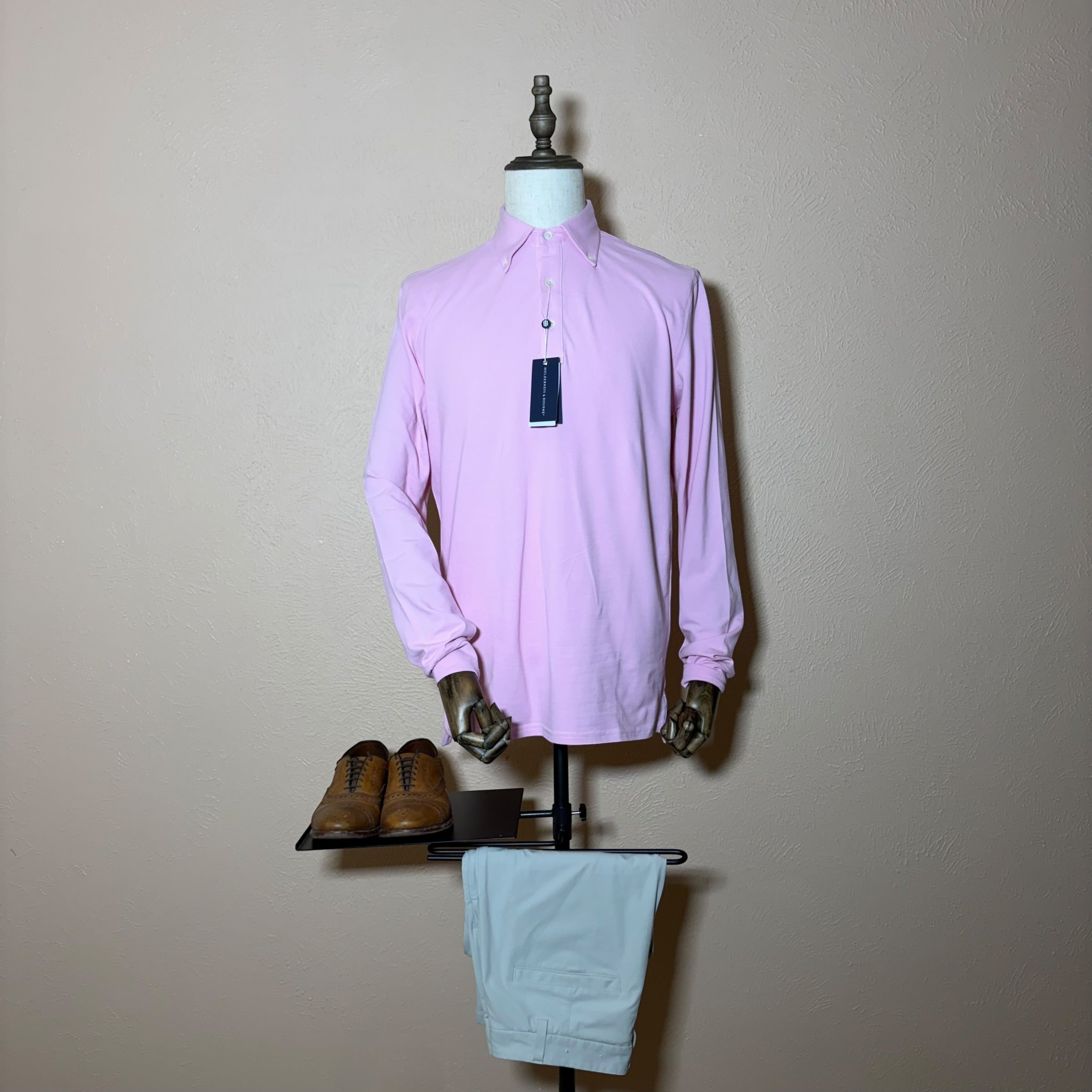 Holderness & Bourne Polo Shirt Mens L Burton Pique