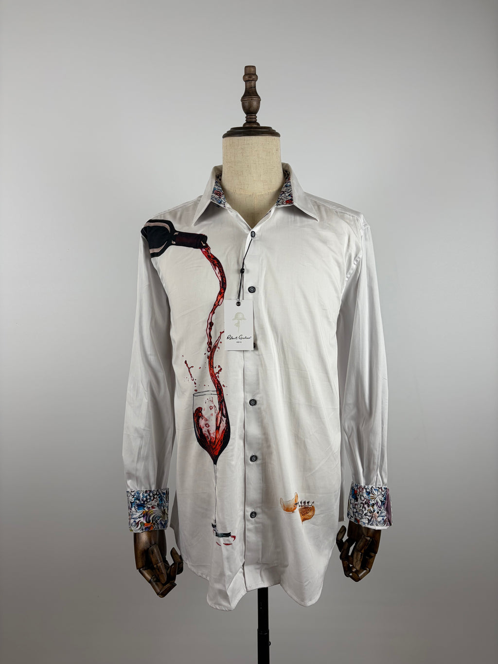 Robert Graham Shirt Mens Pinot Noir 2 Flip-Cuff