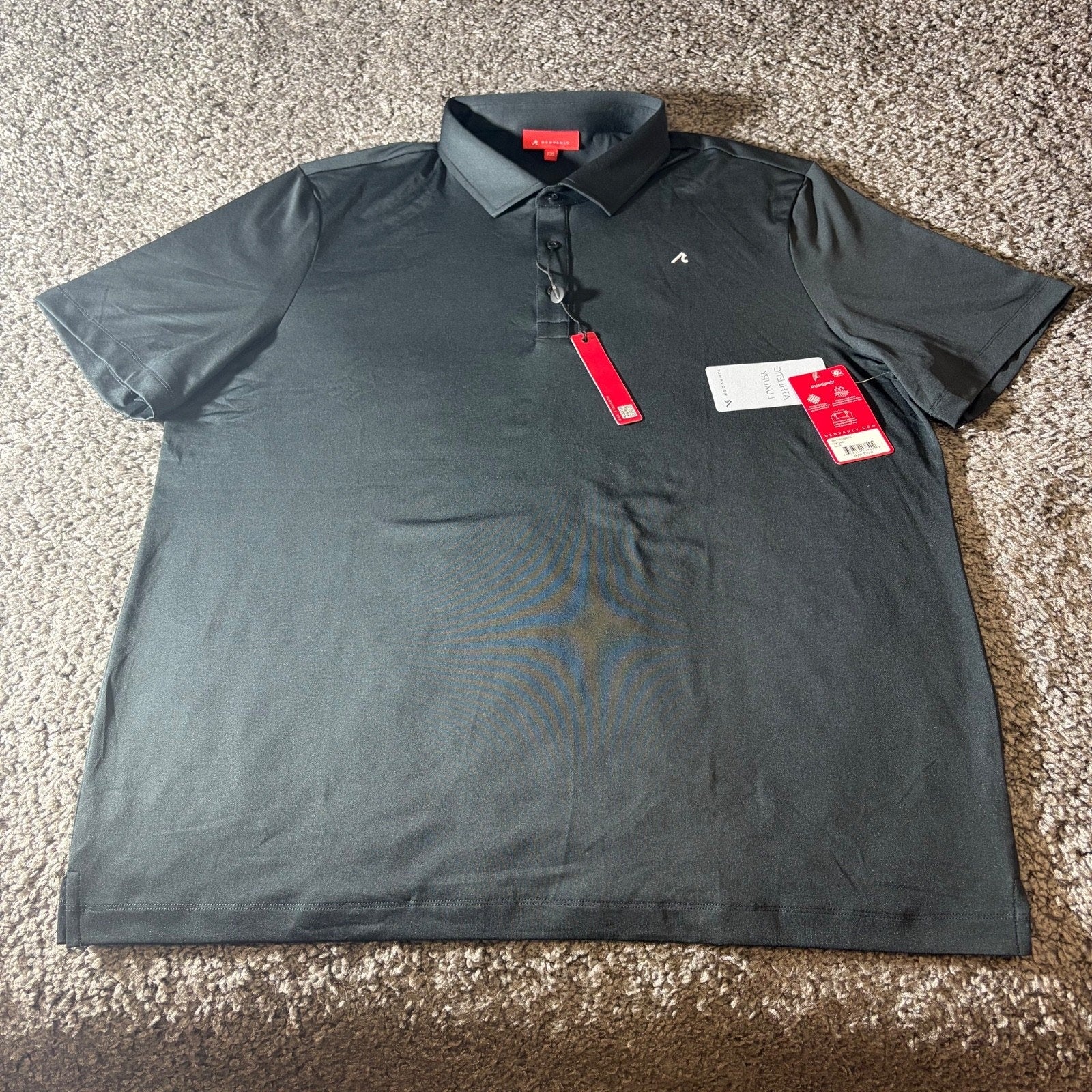 Redvanly Polo Shirt Mens 2XL Alpine Tuxedo Stretch Golf Performance Office