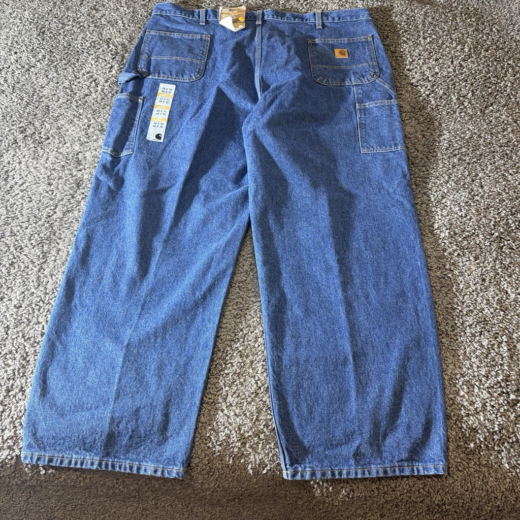 Carhartt Jeans Mens 46X32 B73 DST Double Knee Dungaree Workwear Performance