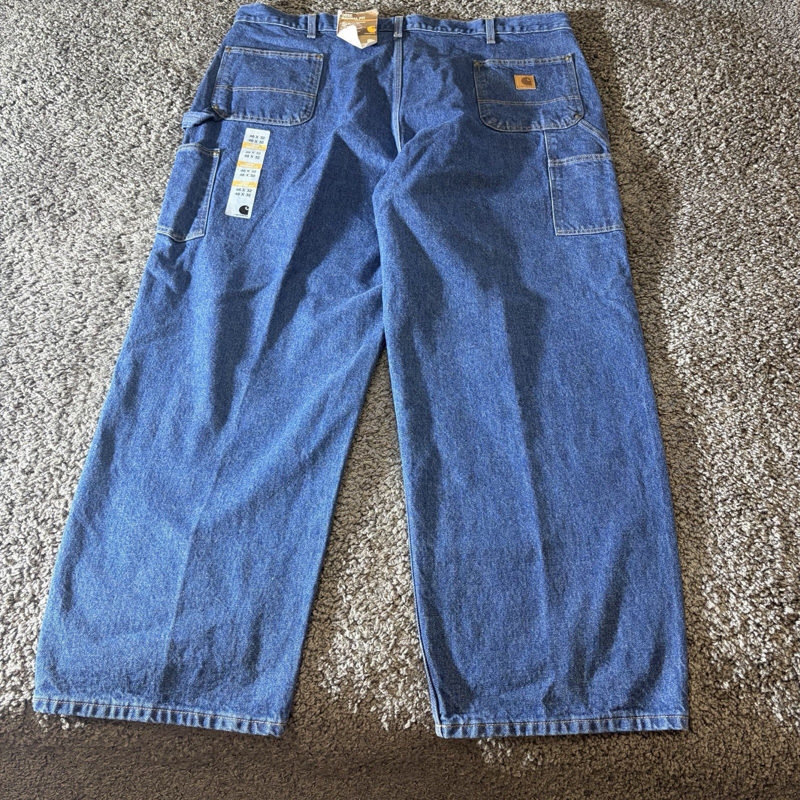 Carhartt Jeans Mens 46X32 B73 DST Double Knee Dungaree Workwear Performance