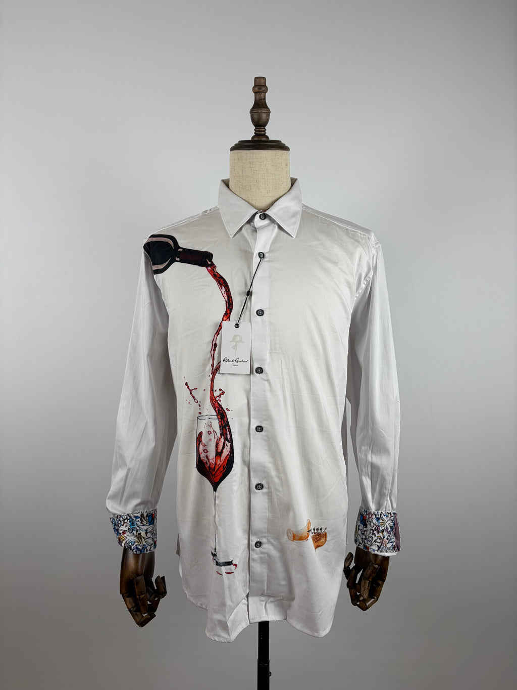 Robert Graham Shirt Mens Pinot Noir 2 Flip-Cuff
