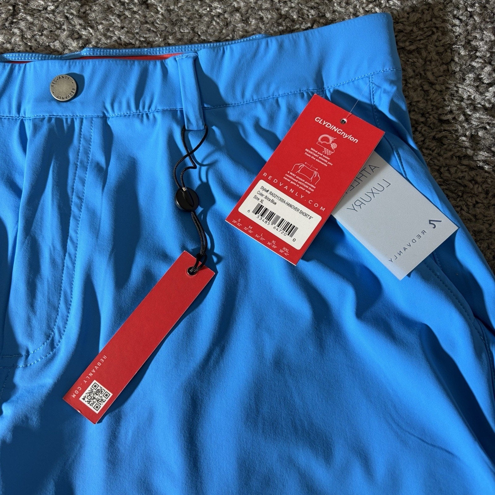 Redvanly Shorts Mens XL Hanover Ibiza Golf Pullon Performance Stretch Active