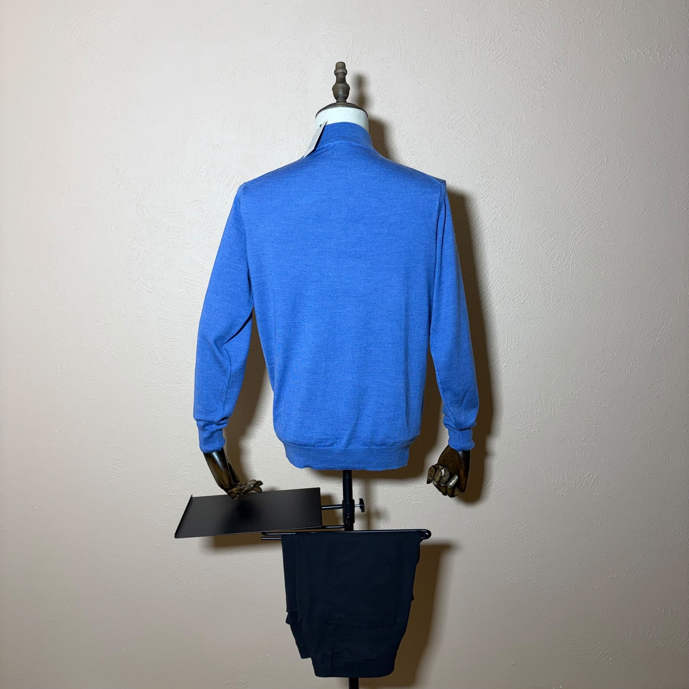 Peter Millar Sweater Mens S Autumn Crest Suede-Trim Quarter-Zip