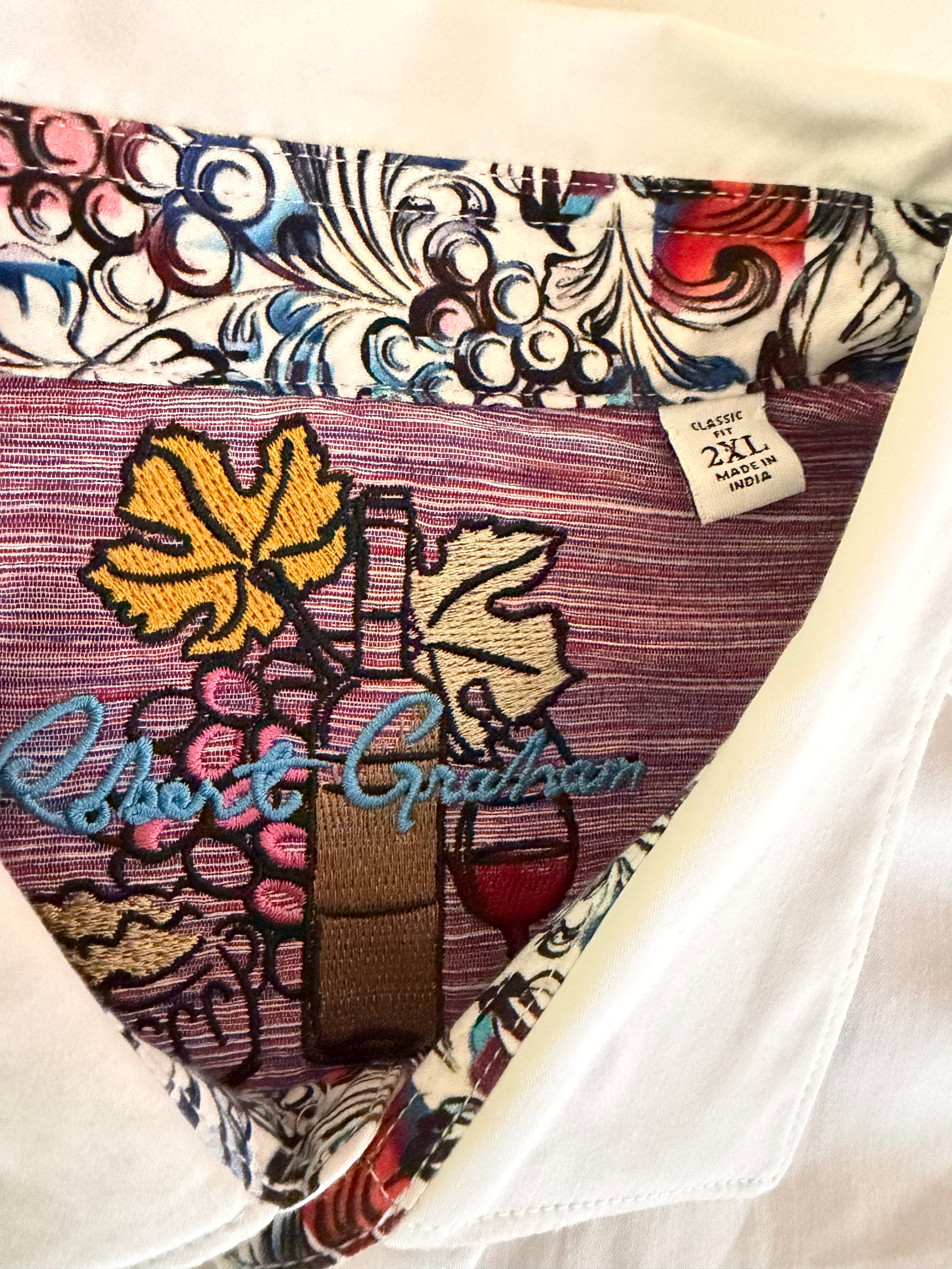 Robert Graham Shirt Mens Pinot Noir 2 Flip-Cuff