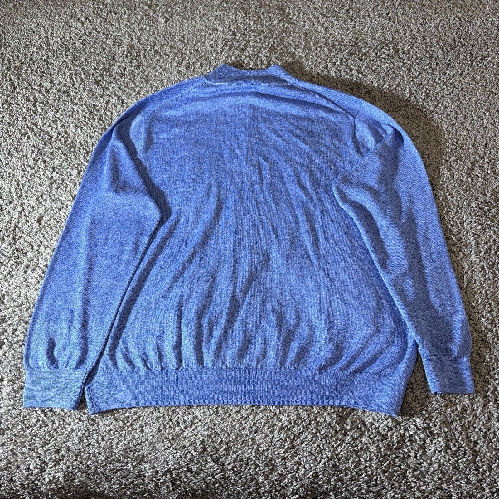 Peter Millar Sweater Mens 2XL Autumn Crest Quarter Zip Merino Suede Golf Office