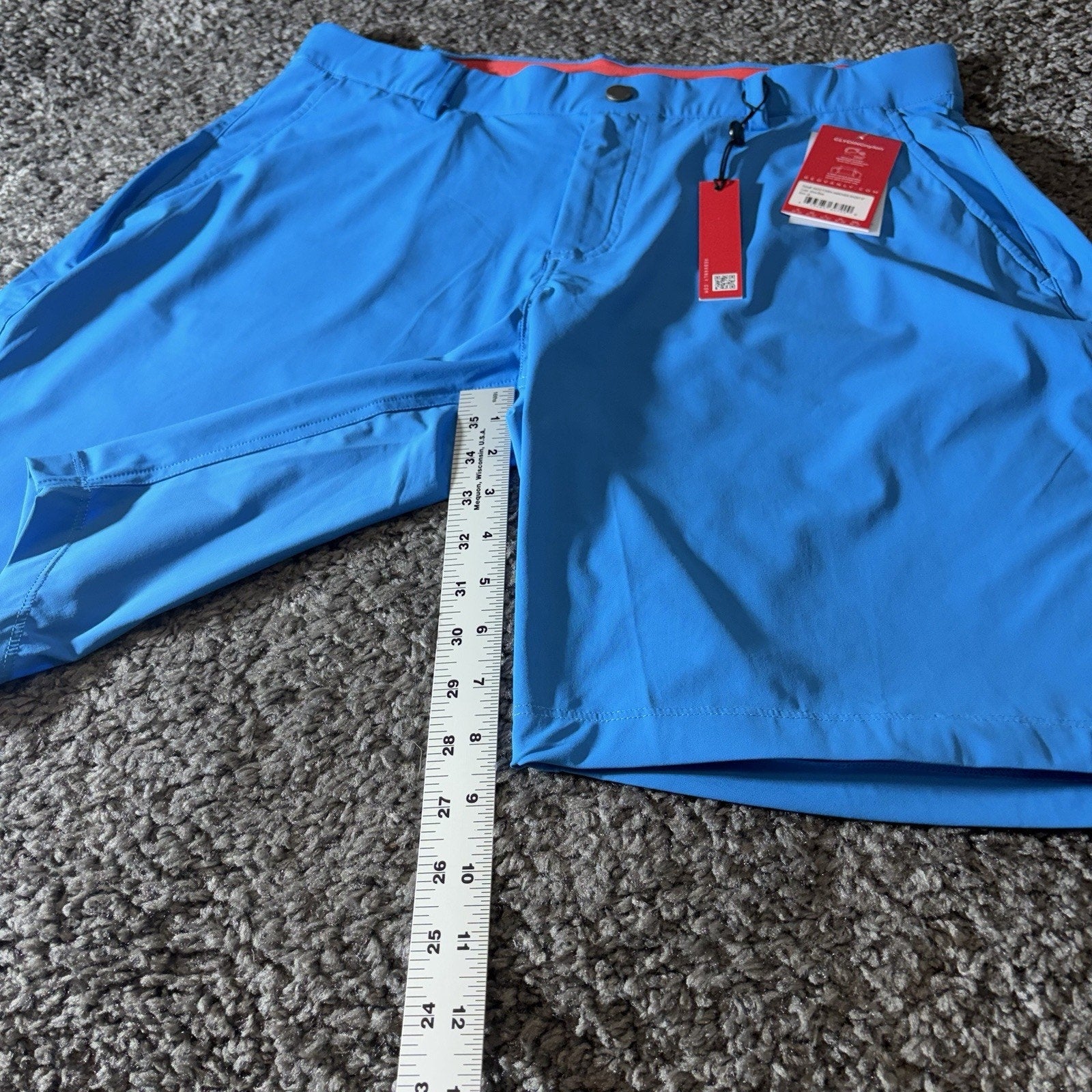 Redvanly Shorts Mens XL Hanover Ibiza Golf Pullon Performance Stretch Active