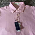 Houlderness & Bourne Polo Shirt Mens M Burton Scotch Pink Pique Button Down