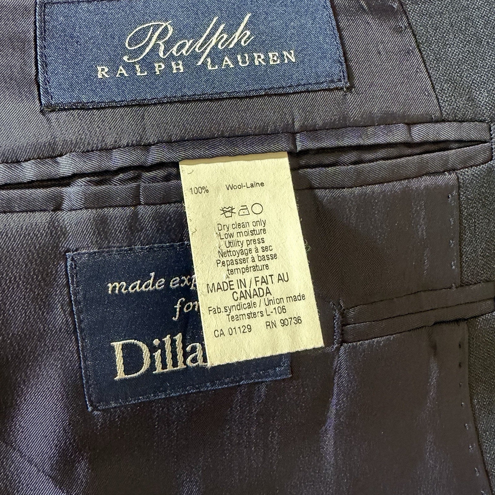 Ralph Ralph Lauren Suit Mens 56L Windowpane (2-Piece)