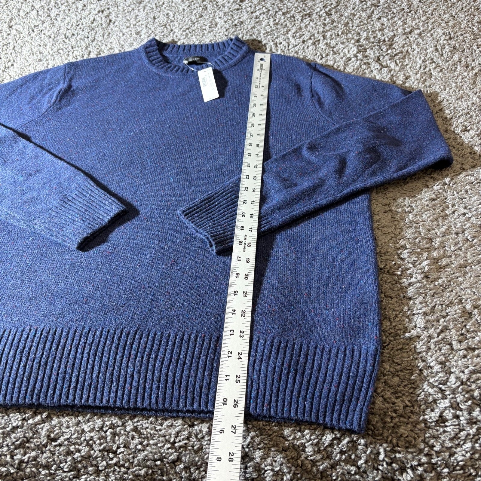 J Crew Sweater Mens L Pullover Wool Nep Fleck Knit Cosby Lounge Speckled
