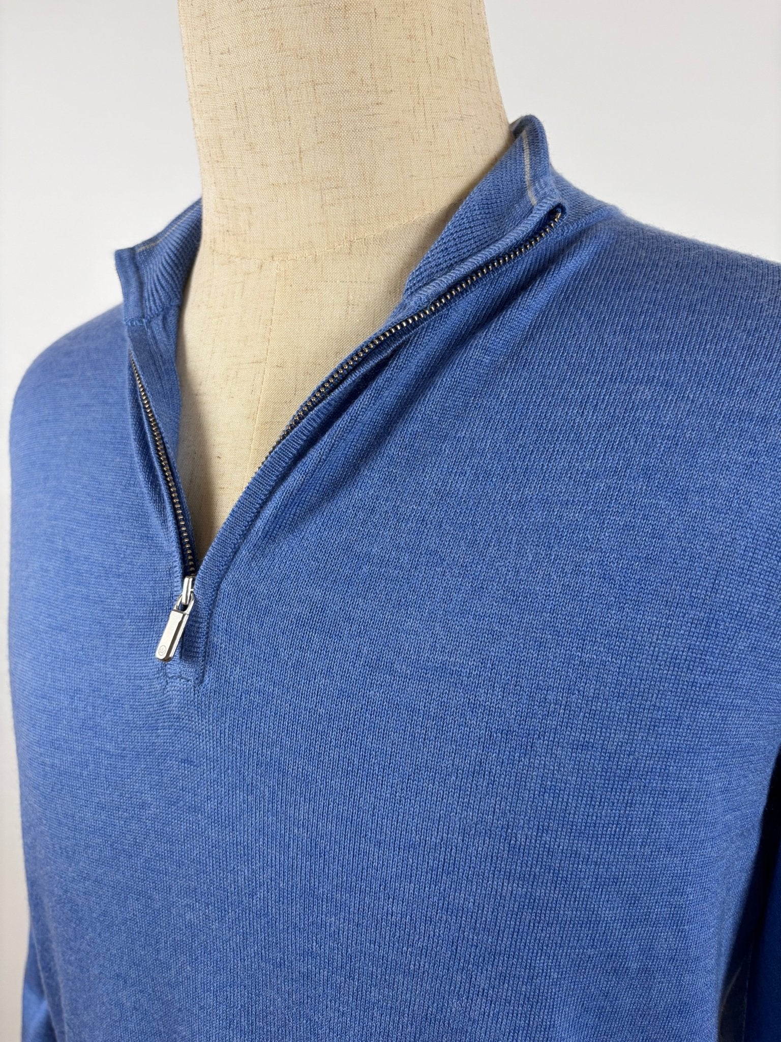 Peter Millar Men's "Autumn Crest" Suede-Trim Quarter-Zip Sweater - Serenity Selections