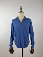Peter Millar Men's "Autumn Crest" Suede-Trim Quarter-Zip Sweater - Serenity Selections
