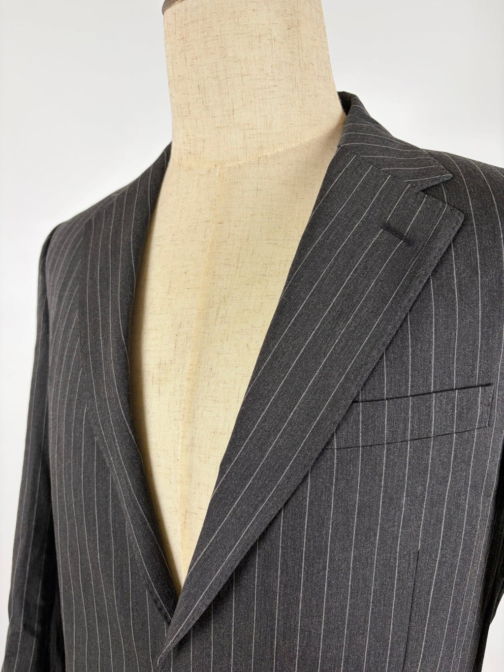 Polo Ralph Lauren Men's Pinstripe Wool Sport Coat Blazer Charcoal Grey Size 38R - Serenity Selections