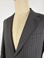 Polo Ralph Lauren Men's Pinstripe Wool Sport Coat Blazer Charcoal Grey Size 38R - Serenity Selections