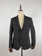 Polo Ralph Lauren Men's Pinstripe Wool Sport Coat Blazer Charcoal Grey Size 38R - Serenity Selections