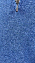 Peter Millar Men's "Autumn Crest" Suede-Trim Quarter-Zip Sweater