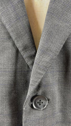 Peter Millar Men's Wool Blazer Jacket Grey Plaid Size 42R (Pre-Owned)