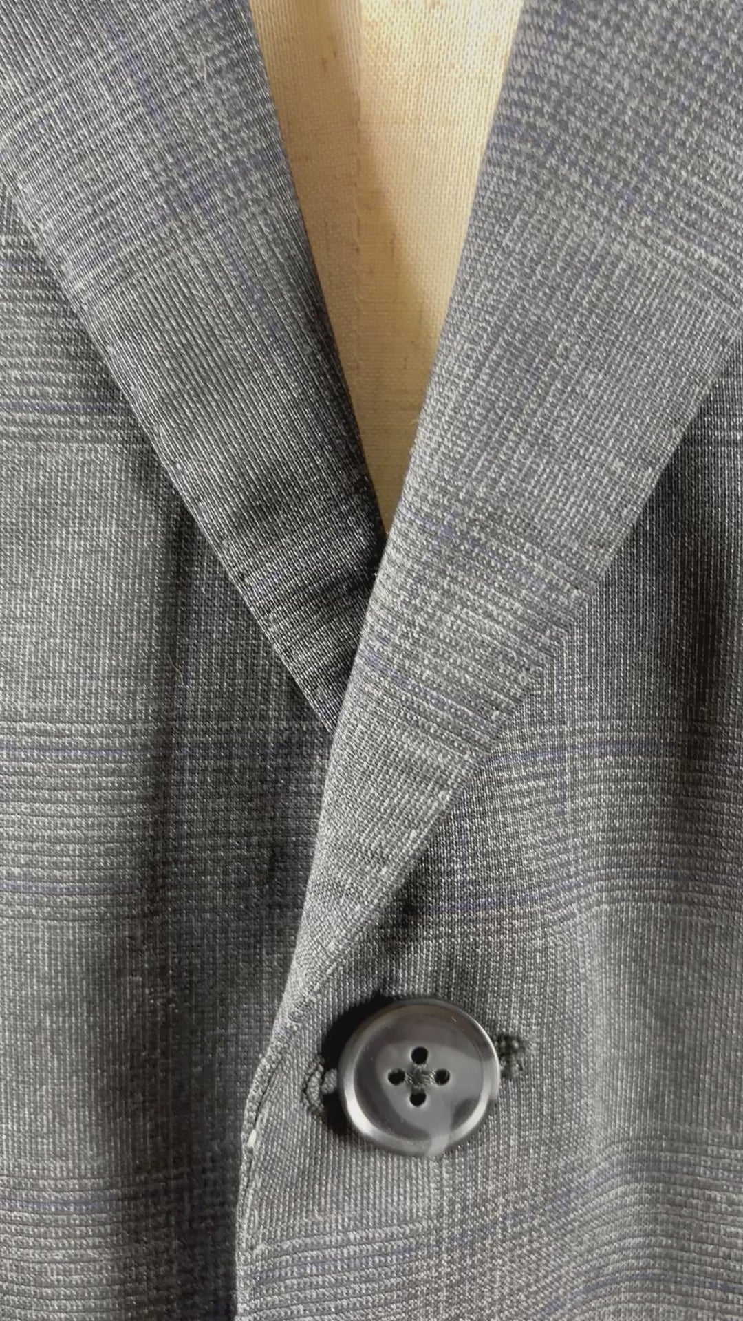 Peter Millar Men's Wool Blazer Jacket Grey Plaid Size 42R (Pre-Owned)